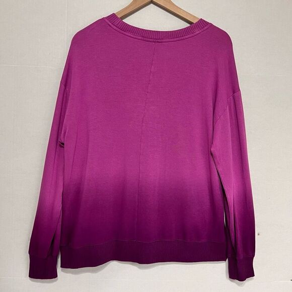 Splendid Purple Ombre Fleece Top   Sz. Lg - Picture 5 of 7